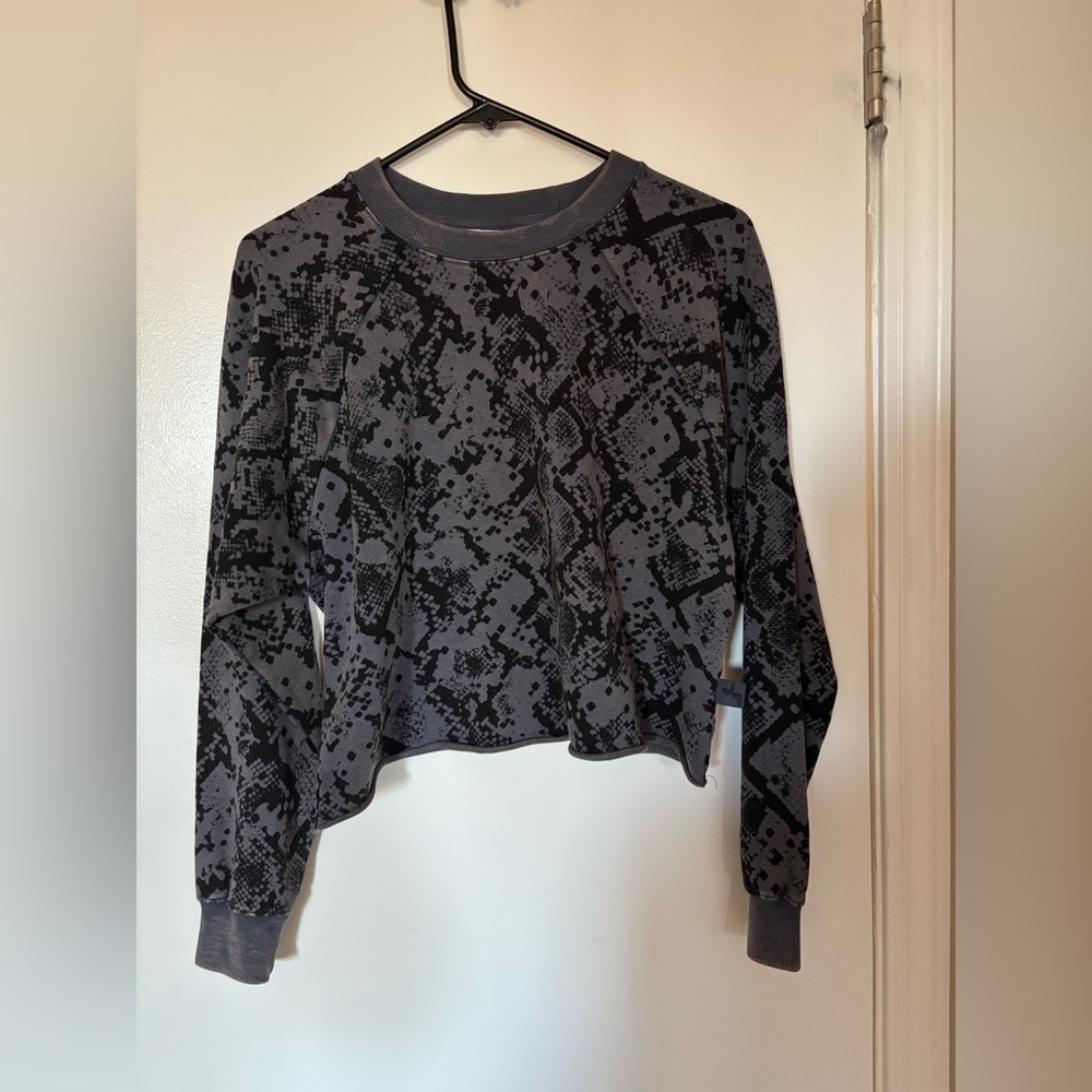 (JOY LAB) Stylish Gray Patterned Women's Top